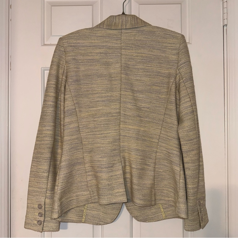CAbi One Fine Day Lemon Zest Tweed Bouclé single button Blazer Jacket 8 - Picture 10 of 16